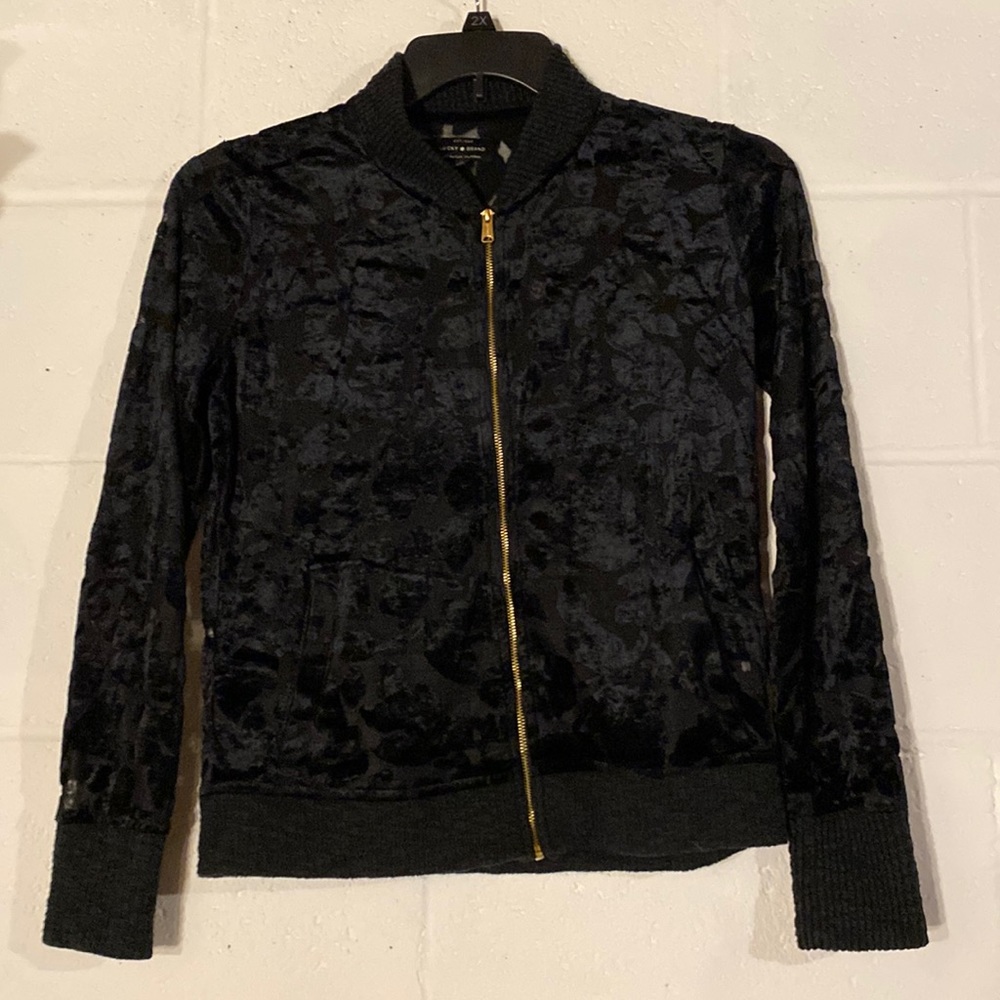 Lucky Brand black and sheer shirt/jacket